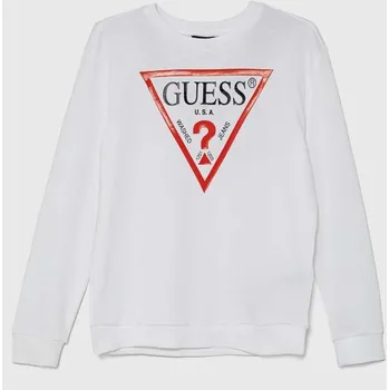 Chlapecká mikina Dětská bavlněná mikina Guess L73Q09.KAUG0.9BYH bílá 00X, vel. 175