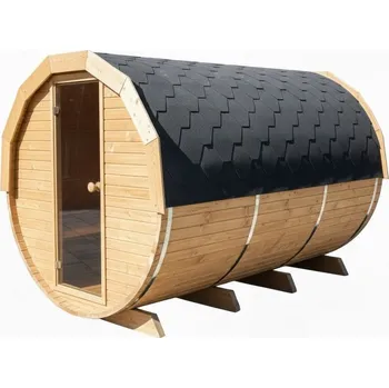 Sauna HAHNHOLZ Sudová sauna 200×300 cm (8-10 osob) BARVA DVEŘÍ: Transparentní, STŘEŠNÍ KRYTINA: Grafit