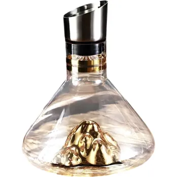 1500 ml whisky karafa 21,5 x 18 x 6,2 cm Elegantní karafa na whisky rum a destiláty Stylový doplněk domácího baru zlatá