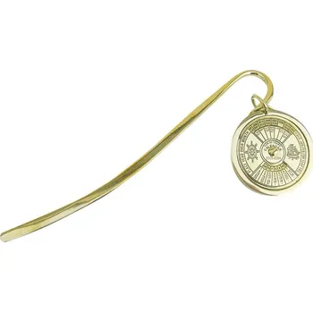 Dekorace do dětského pokoje SEA Club Značka na knihy - Kalendář, mosaz, 14 cm, Ø: 3,8cm