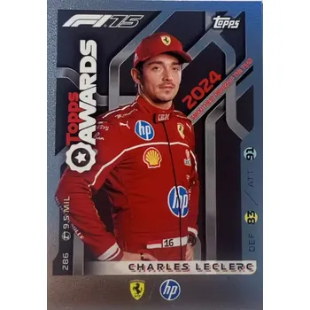 Sběratelská karetní hra F1 Charles Leclerc 2 Topps Awards (Originální sběratelská kartička F1 2025)