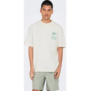 Tričko ONLY & SONS Weiß/ Grün 3254471 XL