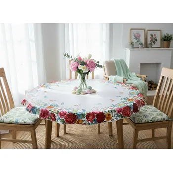 ubrus Kulatý ubrus na stůl ROSE Ø 110 cm Mybesthome