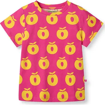 Dívčí tričko Tričko Småfolk Pink/ Gelb 5996536 86