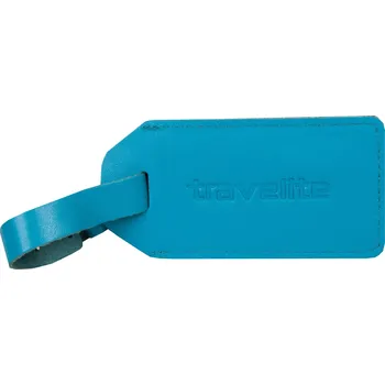 Příslušenství k zavazadlu Kožená jmenovka na zavazadlo Travelite II - modrá