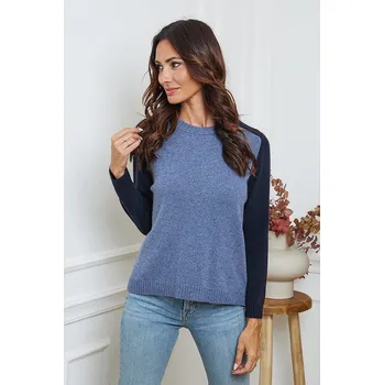 Dámský svetr So Cachemire Blau/ Dunkelblau 3817407 XL