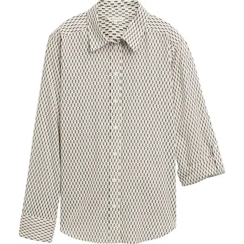 Dámské oblečení Košile Tom Tailor Beige/ Weiß/ Anthrazit 6346313 34