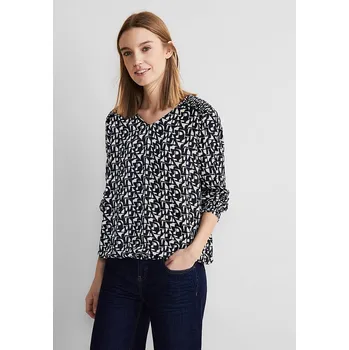 Dámské tričko Street One Dunkleblau/ Creme 741957 34