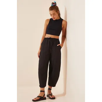 Dámské kalhoty Happiness Istanbul Schwarz 1379795 38