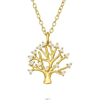 Přívěsek Stříbro - SADA Strom života zlacený 1213