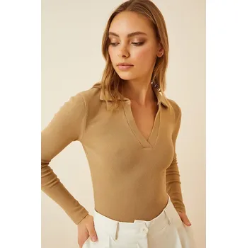 Dámské tričko Happiness Istanbul Hellbraun 652931 S/M