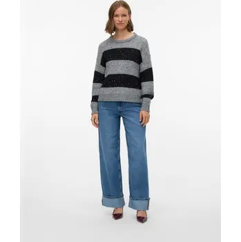 Dámský svetr Vero Moda Grau/ Schwarz 5895769 L