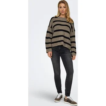 Dámský svetr JDY Taupe/ Schwarz 480898 S