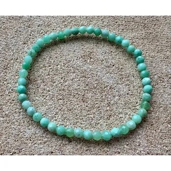 Náramek Náramek - Chrysopras fazetovaný 4 mm