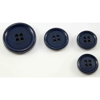 Knoflík Dírkový knoflík - s matným středem - švestkově modrý - průměr 2,03 cm