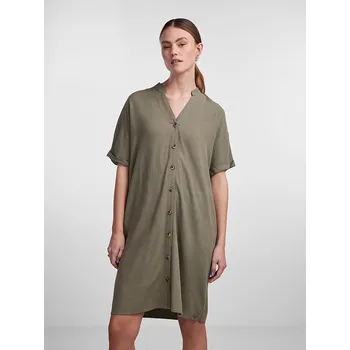 Dámská móda Šaty Pieces Khaki 2786549 XS
