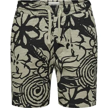 Pánské kraťasy Kraťasy ONLY & SONS Schwarz/ Beige 5890142 XL