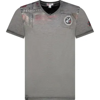 Pánské tričko Tričko Geographical Norway Anthrazit 9698267 S