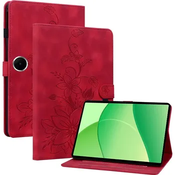 Pouzdro na tablet VSECHNONAMOBIL 131657 ART LILY Flipové pouzdro pro OnePlus Pad Lite červené