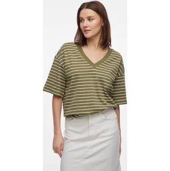 Dámské oblečení Tričko Vila Khaki/ Creme 3448757 M