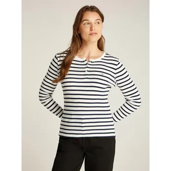 Dámské tričko TOMMY JEANS Weiß/ Dunkelblau 5846749 XL