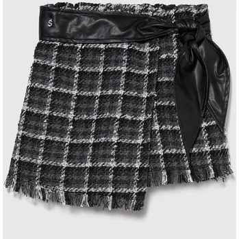 Dívčí kraťasy Sisley Schwarz/ Weiß 5050230 122