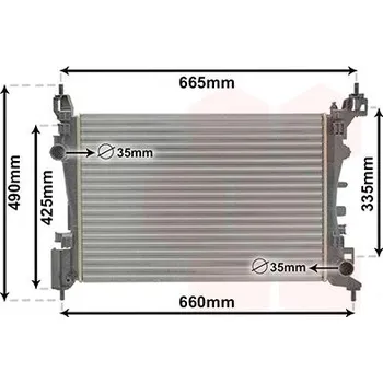Chladič motoru Chladič, chlazení motoru VAN WEZEL 37002574