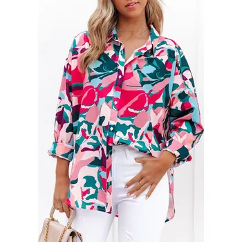 Dámská košile Košile Milan Kiss Blau/ Pink/ Bunt 464126 L