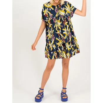 Dámské šaty Šaty Blutsgeschwister Dunkelblau/ Bunt 5212880 M