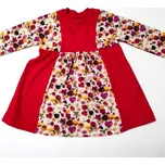 Dívčí šaty KVĚTINY s červenou Velikost: 110