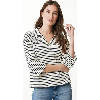 Dámské tričko Mexx Schwarz/ Weiß 3698340 XL