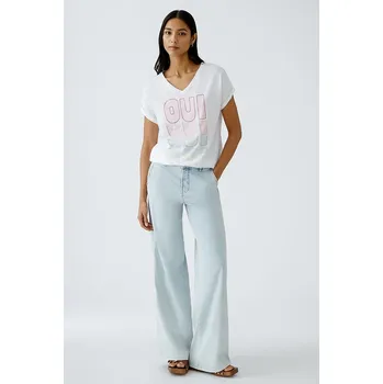 Dámské tričko Tričko Oui Weiß 4333406 36