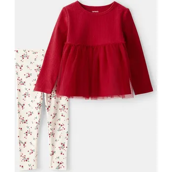 Dívčí tričko Tričko carter's Rot/ Creme 8800227 98