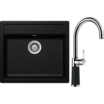 Kuchyňský dřez Set Schock S9-6 (dřez Mono N-100 Magma + baterie SC-520 Magma)