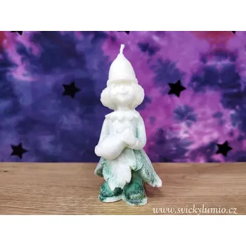 Svíčka Vila ŠTÍSTKO zelená