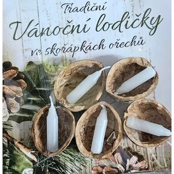 Vánoce Tradiční vánoční lodičky - skořápky 5 ks