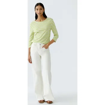 Dámské tričko Oui Grün/ Weiß 9013685 34