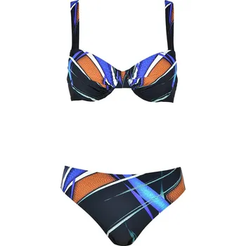 Dámské oblečení Plavky Naturana Schwarz/ Blau/ Braun 9334737 40E-Cup