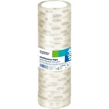 Lepicí páska LEPICÍ PÁSKA PRO BALENÍ 12MM X 20M 12 KS GRAND DOBŘE DRŽÍ