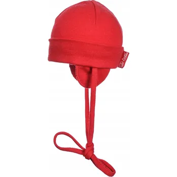 Čepice Čepice úpletová se šňůrkou červená Doll, vel. 35