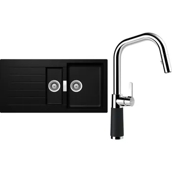 Kuchyňský dřez Set Schock S3-9 (dřez Signus D-150 Magma + baterie SC-530.120 Magma)