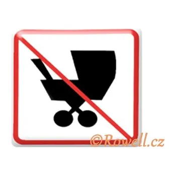 Kočárek NZ. 'Zákaz kočárek' bílá (NZ. 'Zákaz kočárek' bílá. Jednoduchý a funkční doplněk do interiéru.)