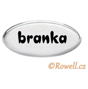 Nábytkové kování SD. Štítek stříbrný 'branka' (SD. Štítek stříbrný 'branka'. Jednoduchý a funkční doplněk do interiéru.)