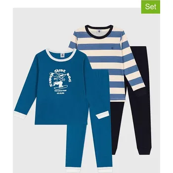 Chlapecké pyžamo PETIT BATEAU Blau/ Schwarz 277747 86