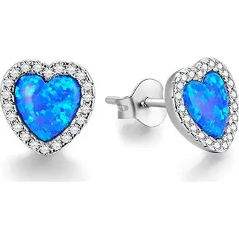 Náušnice Beneto Zamilované náušnice se syntetickými opály AGUP2258