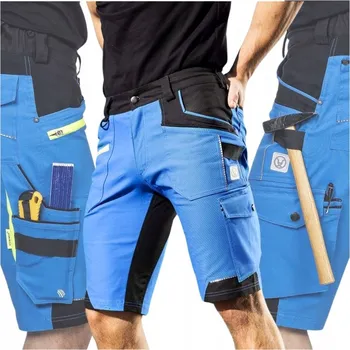 Pracovní obuv Pracovní kalhoty Specto krátké elastické modré vel. s kapsami