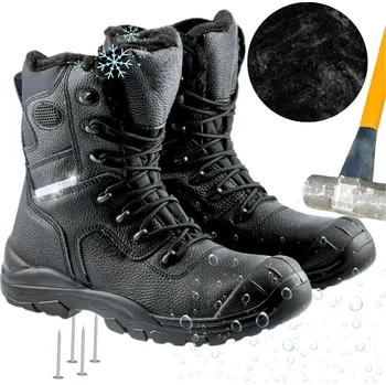 Pracovní obuv Pracovní obuv vysoká zimní zateplená voděodolná obuv Specto s ocelovou špičkou BOZP S3, velikost 40