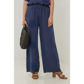 Dámské kalhoty Rodier Lin Dunkelblau 1832678 XL/XXL