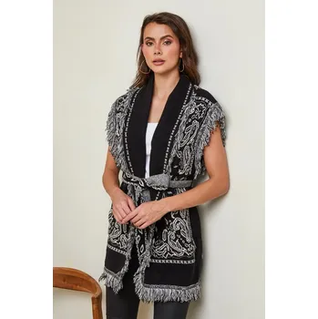 Dámská vesta Bunda So Cachemire Schwarz 2453469 XL