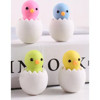 Pryž Guma ve tvaru líhnoucího kuřete Barva: modrá